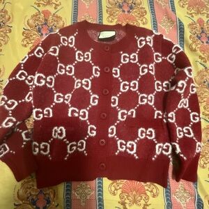 Gucci Red and White Women's Sweater